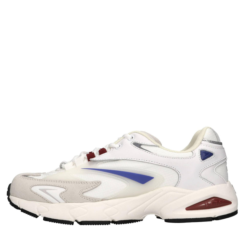 Sneakers in pelle e tessuto 