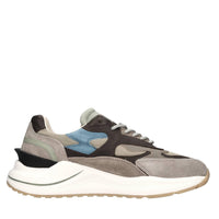 Sneakers in camoscio e tessuto 