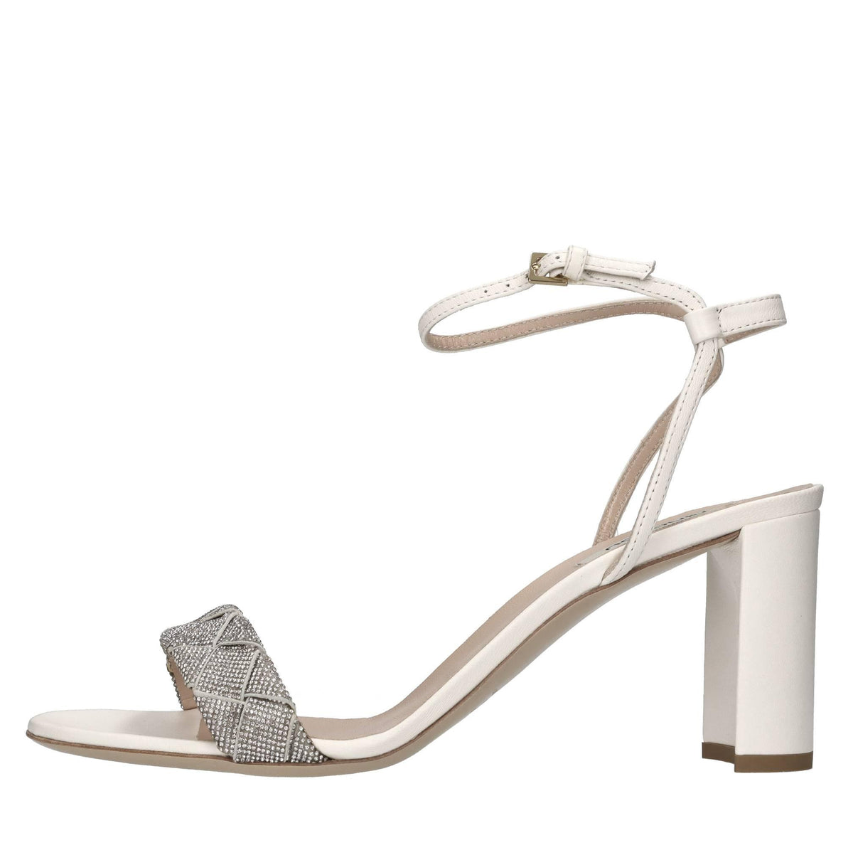 Sandali in pelle e microstrass 