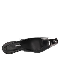 Décolleté slingback in pelle 