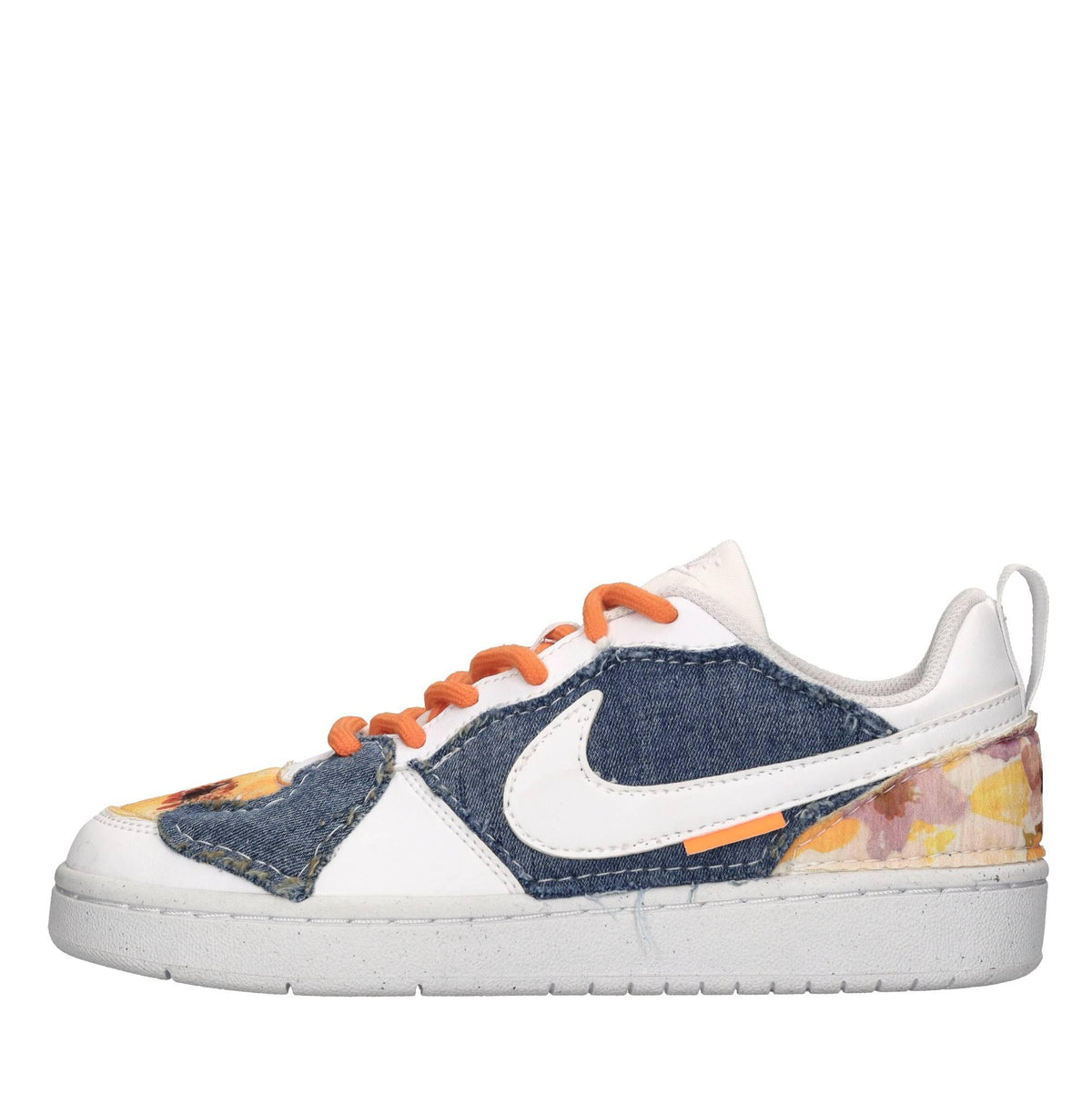 Sneakers in pelle e tessuto 