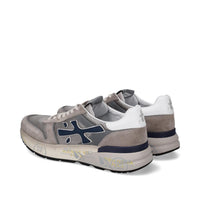 Sneakers in pelle ecopelle e tessuto 