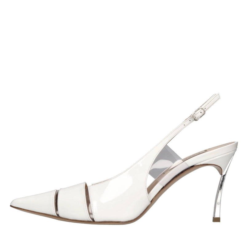 Décolleté slingback Blade in vernice e plexi 