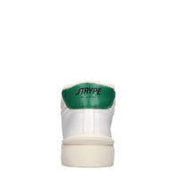 Sneakers in pelle e tessuto 