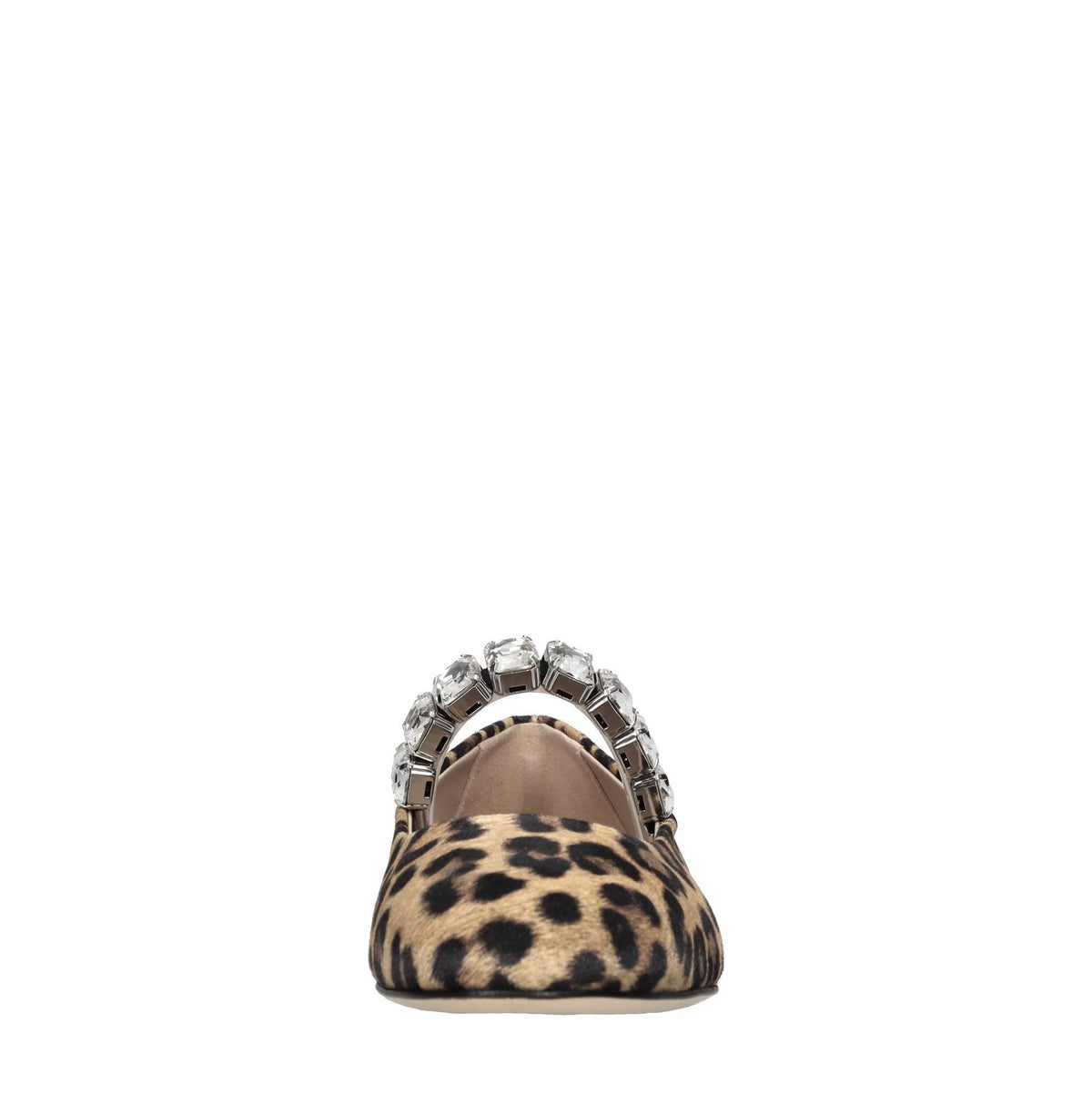 Ballerine Modello Crystal Ballet in pelle scamosciata con stampa effetto leopardo 