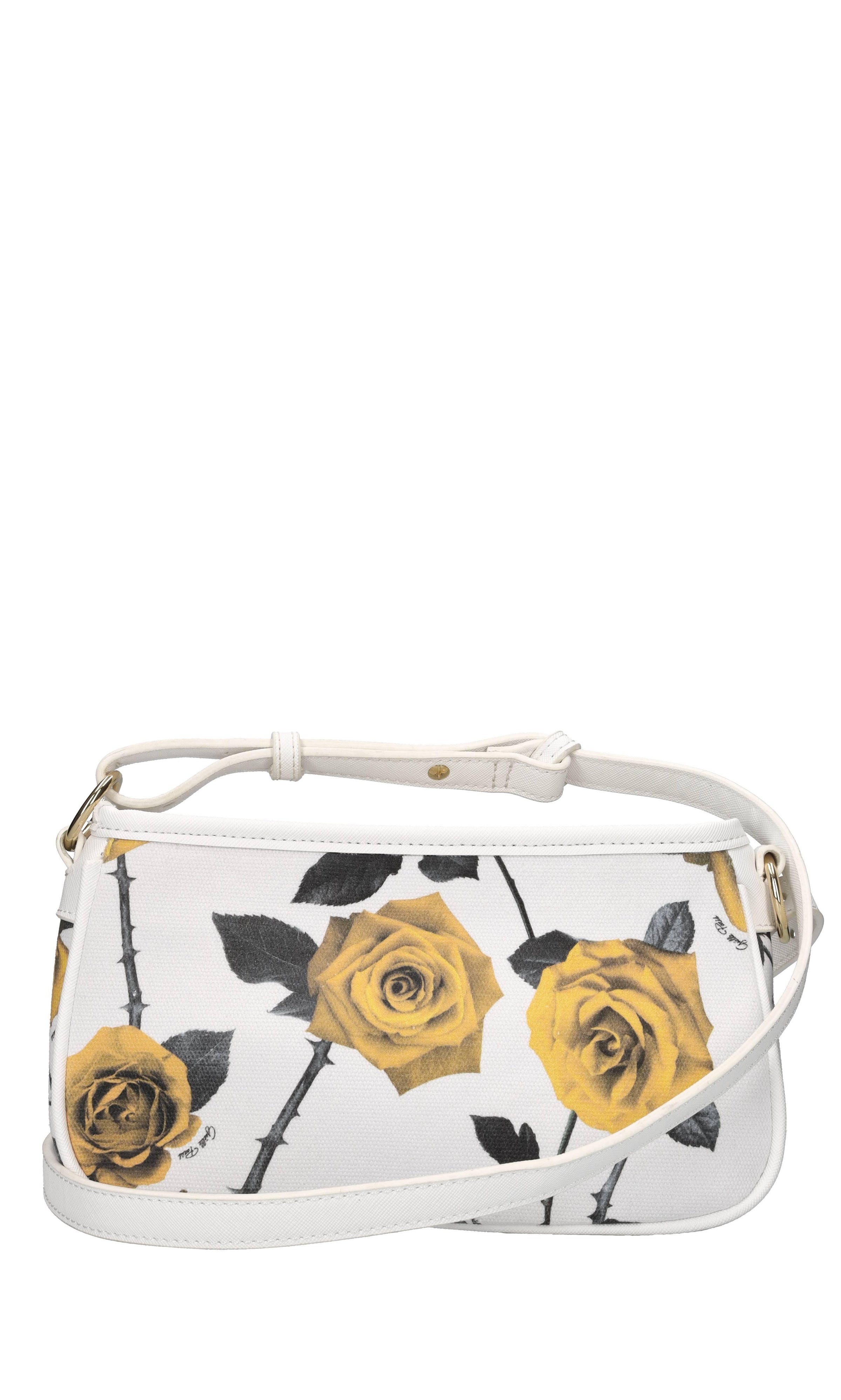 Borsa in ecopelle e tessuto. 