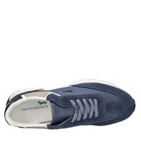 Sneakers in camoscio,pelle e tessuto 