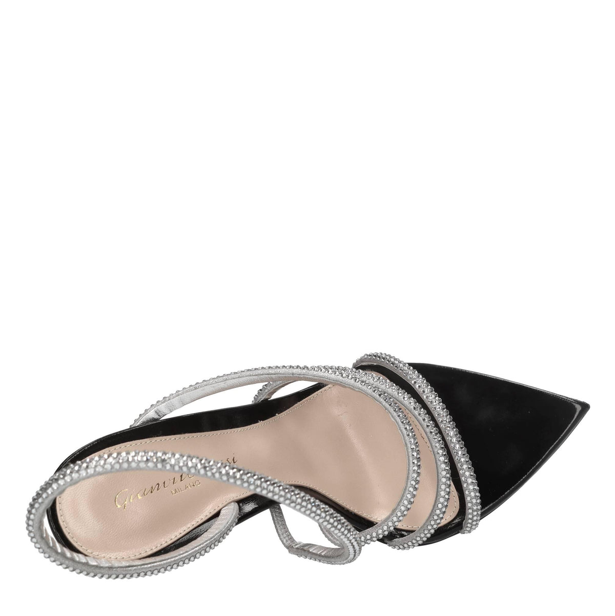 Sandali in pelle e strass 