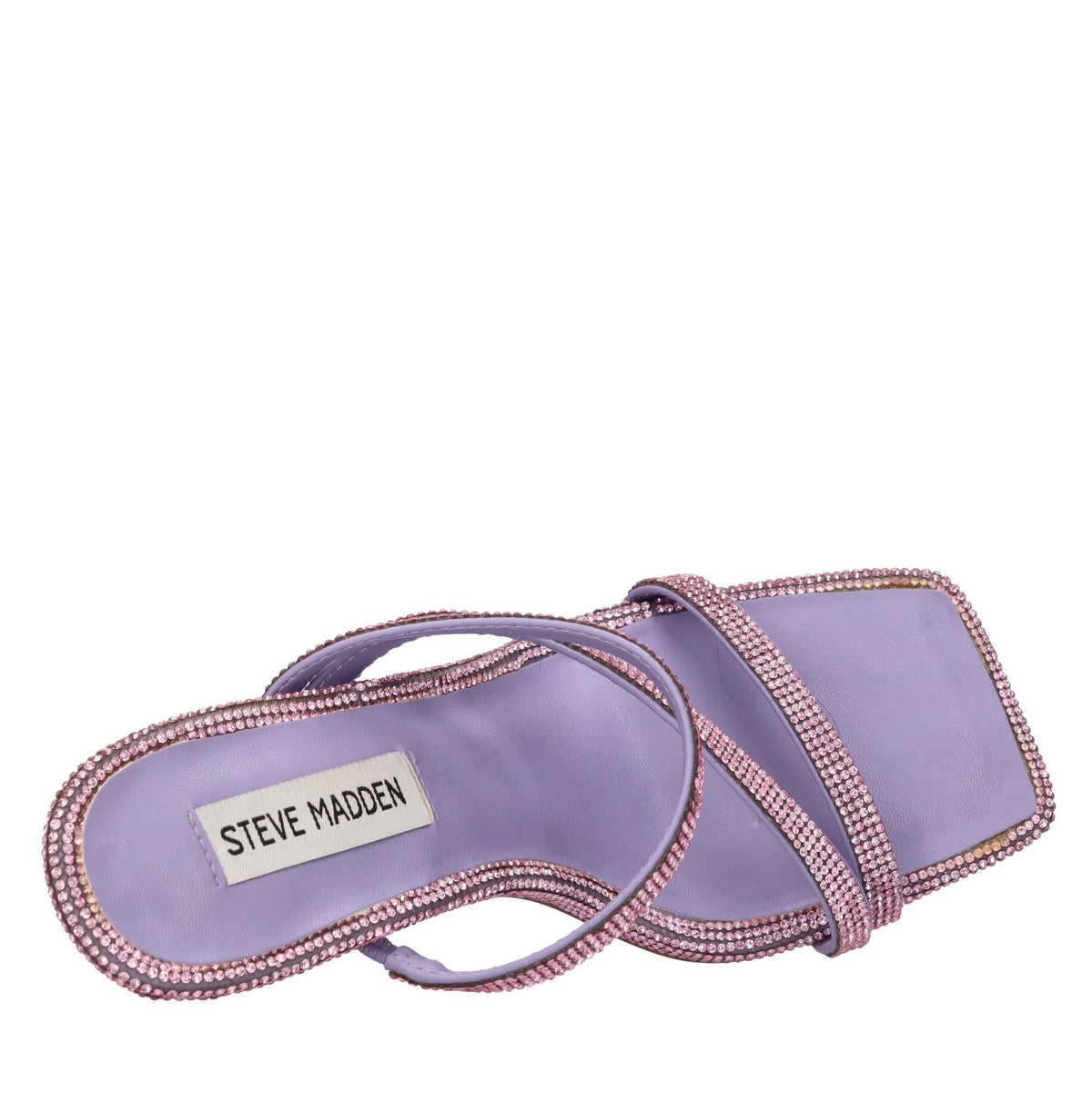 Mules in tessuto e glitter 