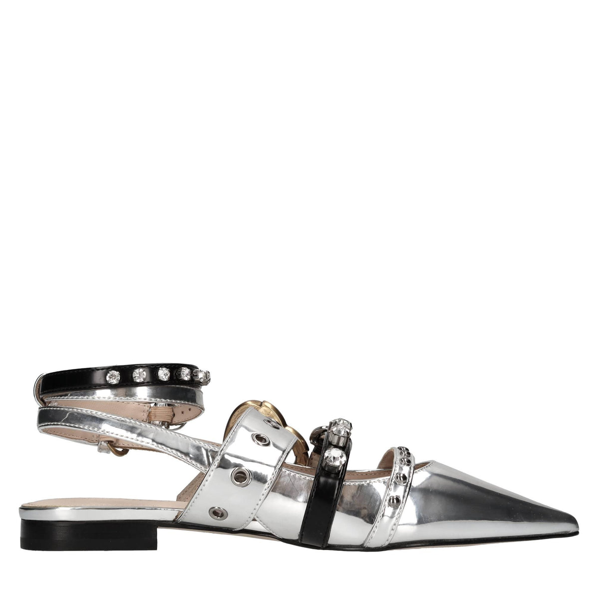 Ballerine slingback in vernice ed ecopelle 