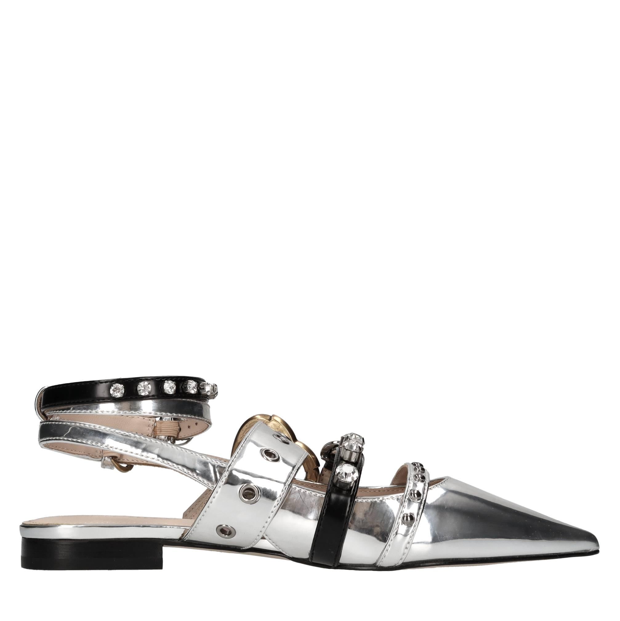Ballerine slingback in vernice ed ecopelle 