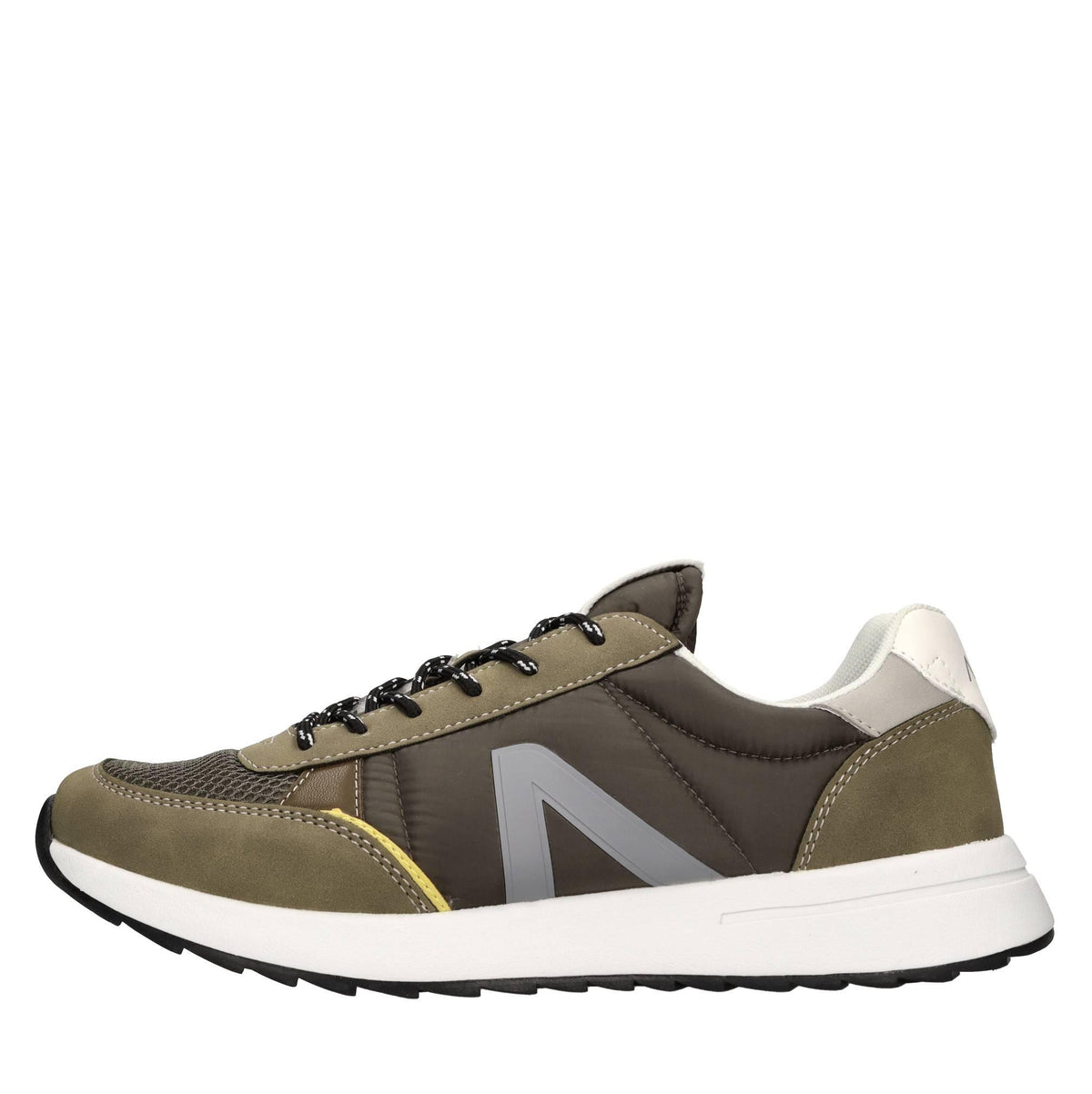 Sneakers in ecocamoscio e tessuto 