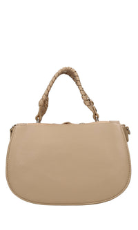 Borsa in ecopelle con borchie e strass 