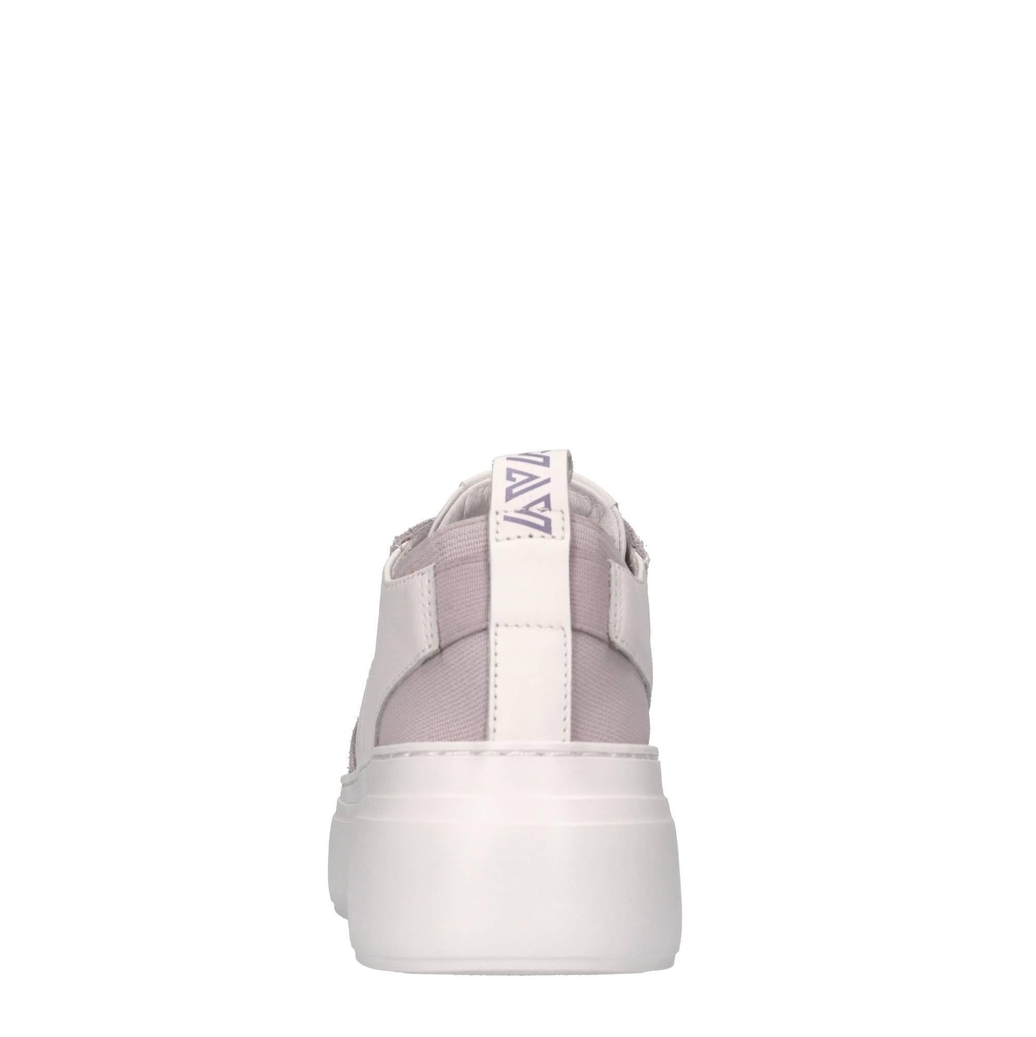 Sneakers in pelle e tessuto 