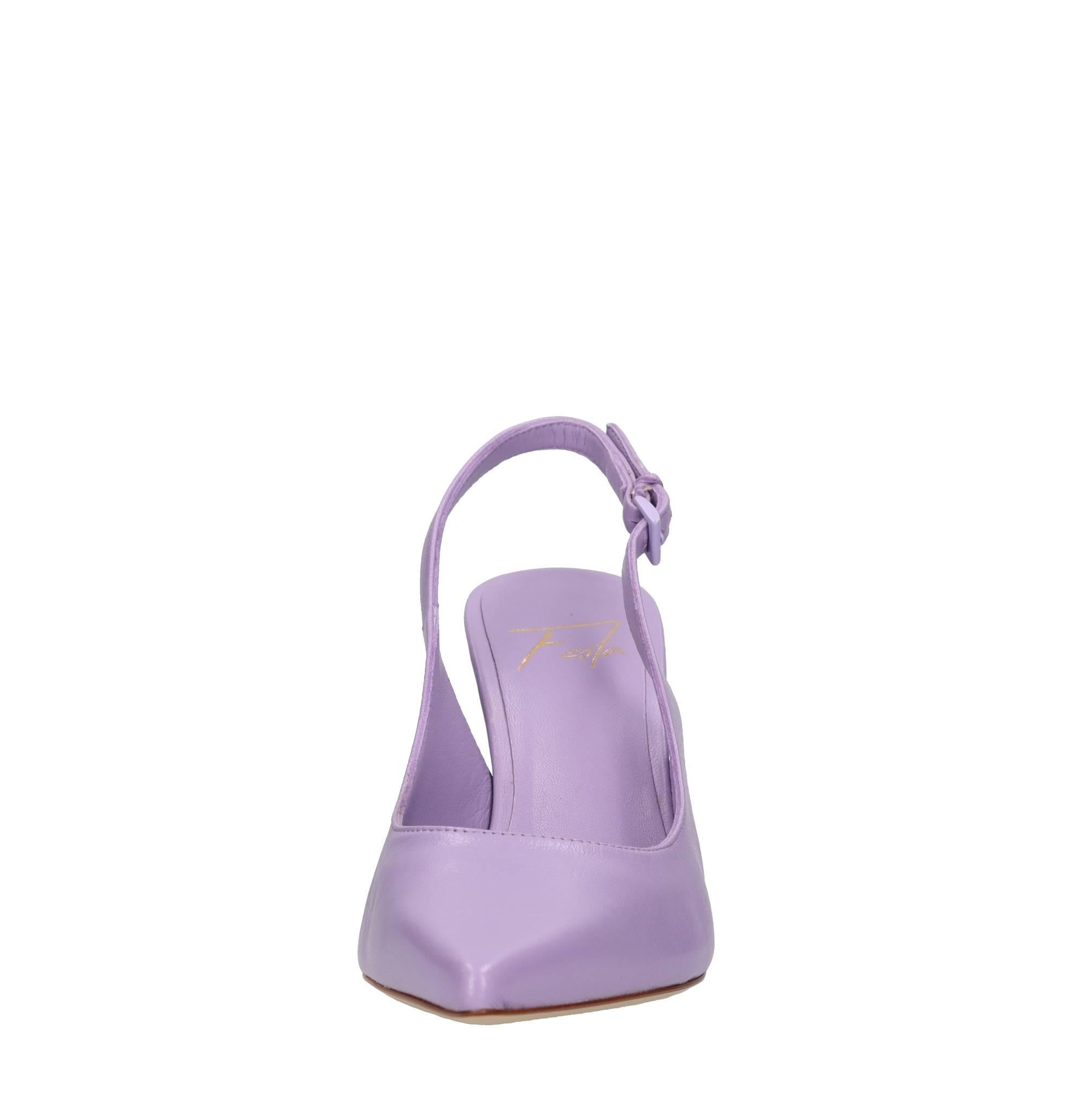 Décolleté slingback in pelle 