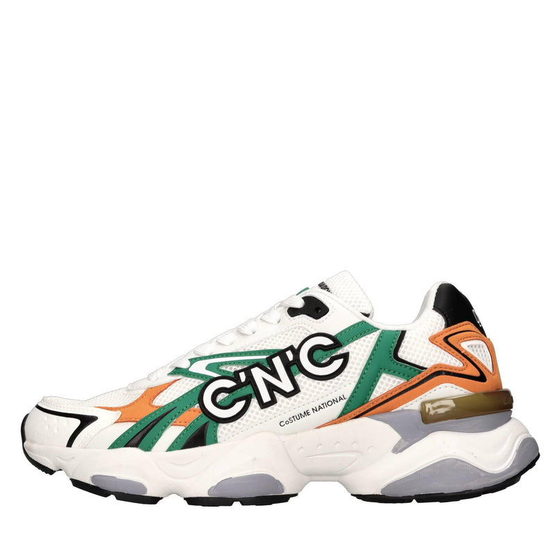 Sneakers in camoscio e tessuto 