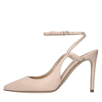 Décolleté slingback in pelle 