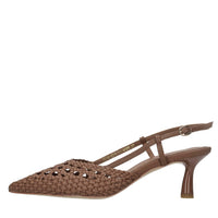 Décolleté slingback in pelle 