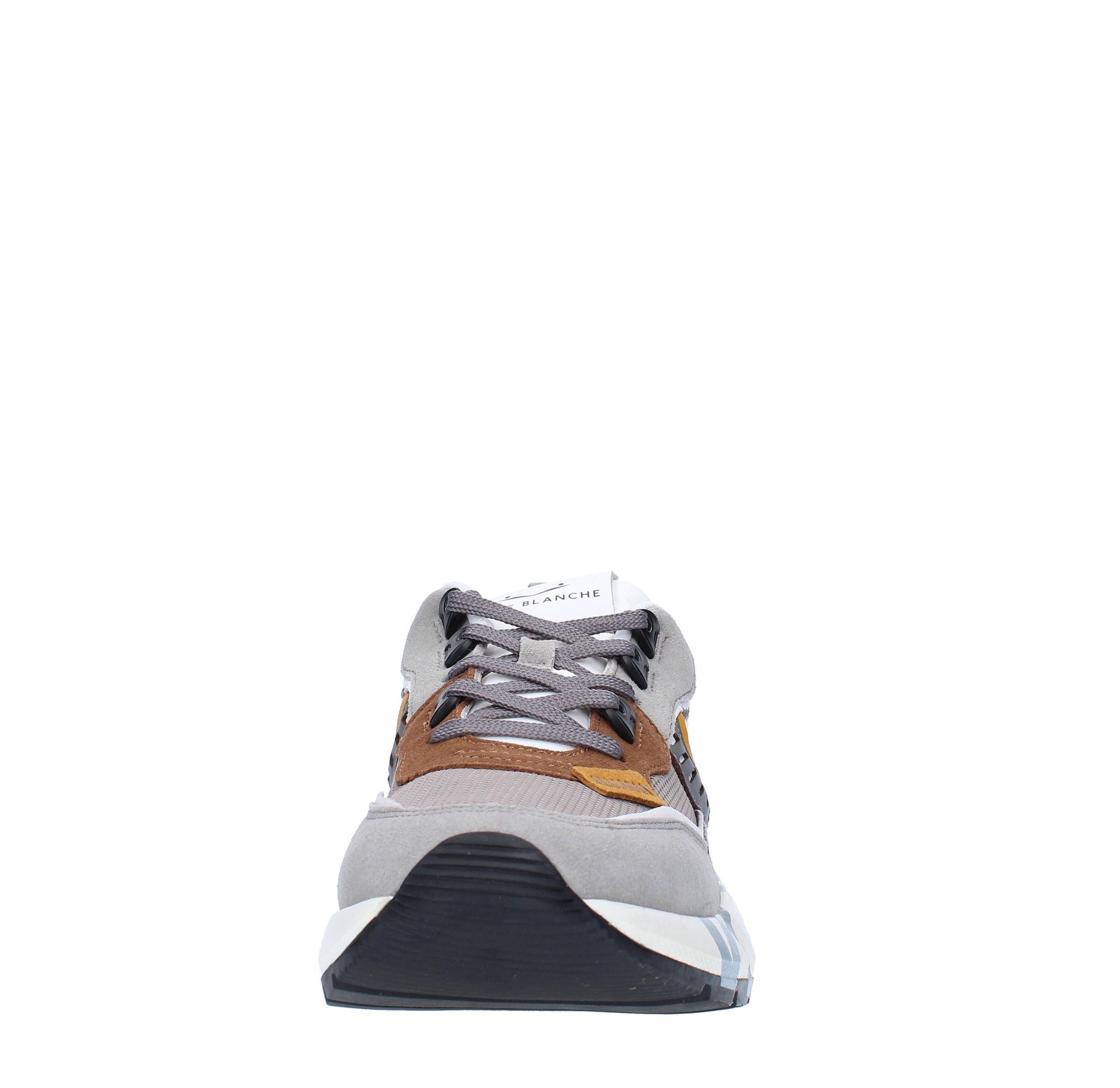 Sneakers in camoscio pelle e tessuto 