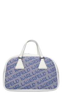 Borsa in ecopelle e tessuto 