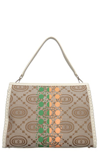 Borsa Monogram in tessuto e pelle 
