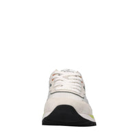 Sneakers in pelle e tessuto 