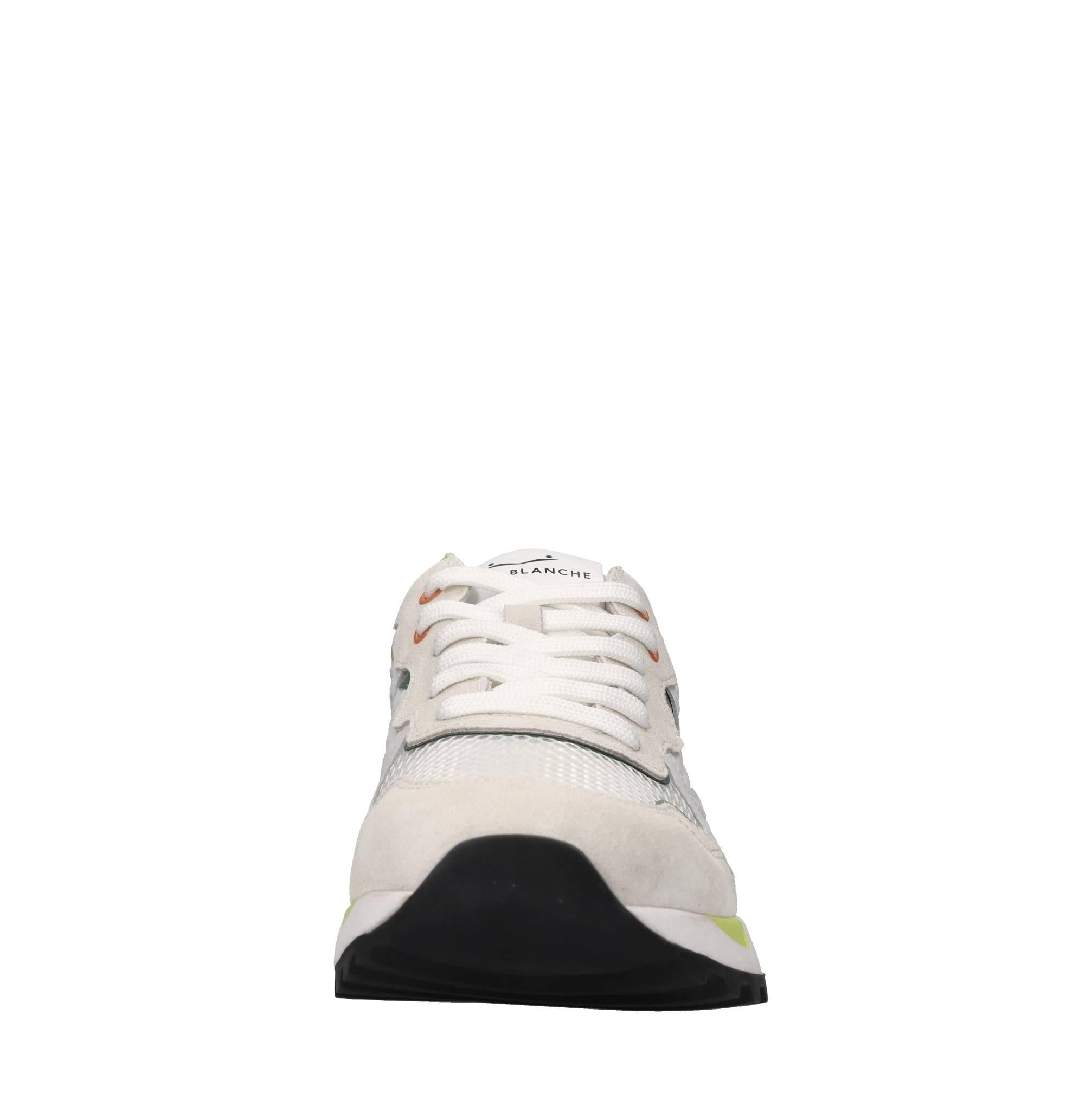 Sneakers in pelle e tessuto 