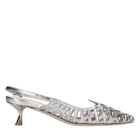 Décolleté slingback in pelle 