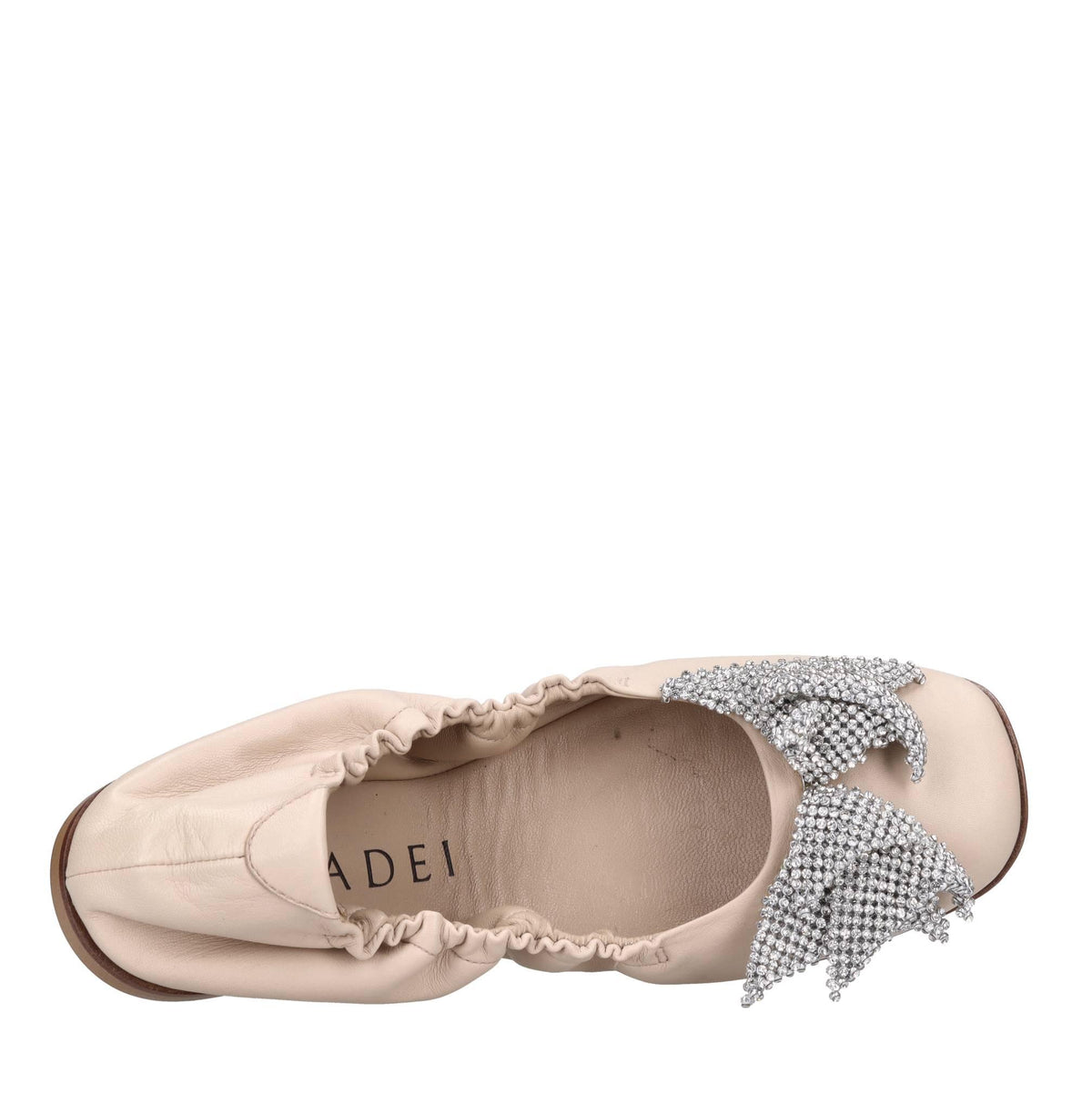 Ballerine in pelle e strass 