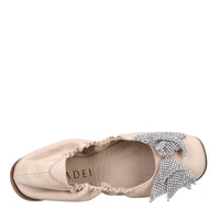Ballerine in pelle e strass 