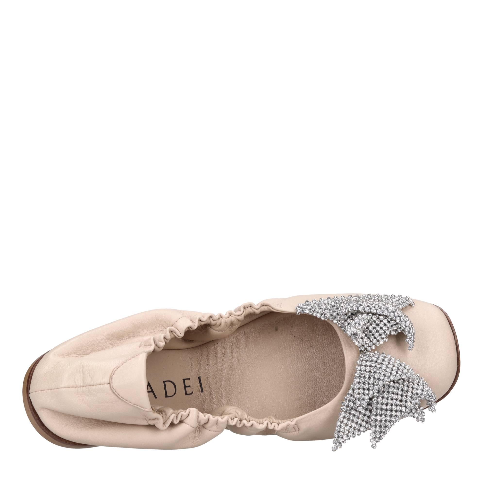 Ballerine in pelle e strass 