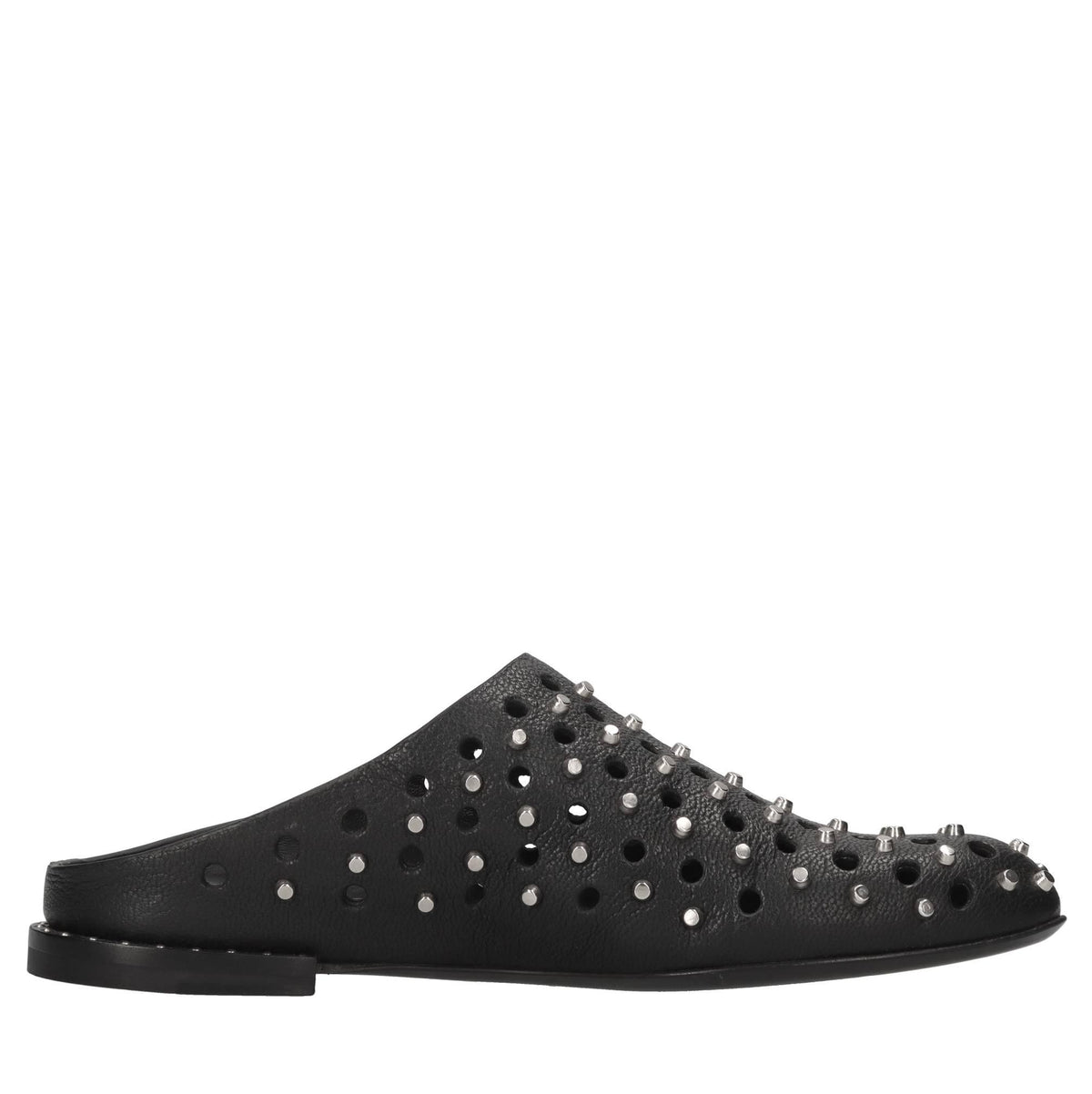Sabot in pelle e borchie 