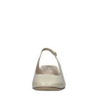 Décolletè slingback in pelle 