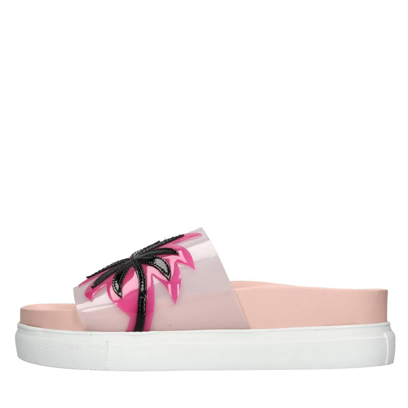 Mules in pelle e plexi 