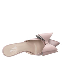Mules in raso e glitter 