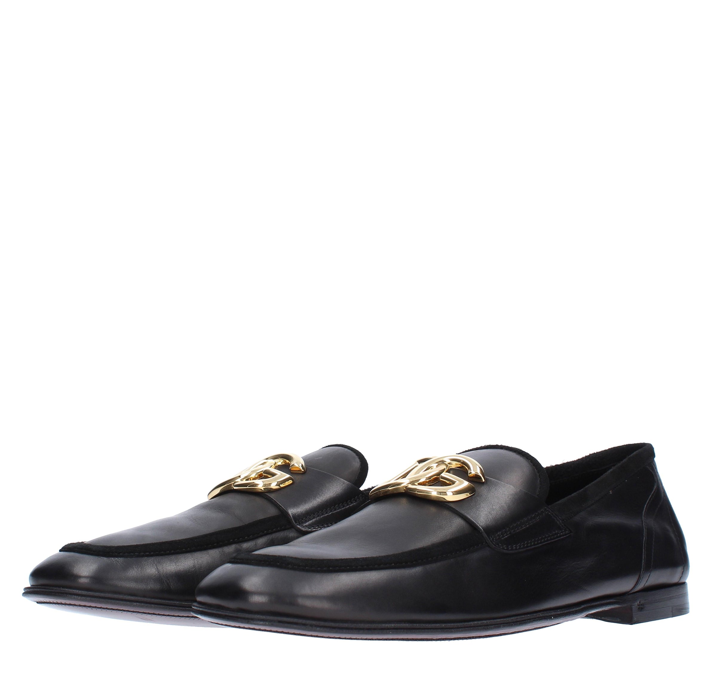 Mocassini ARIOSTO DOLCE & GABBANA in vitello con profili in camoscio 