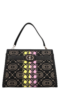 Borsa Monogram in tessuto e pelle 