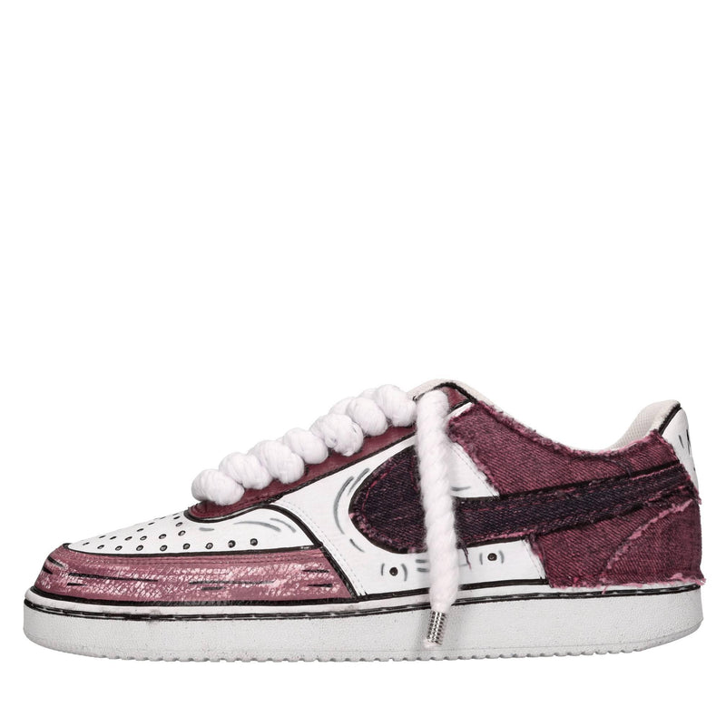 Sneakers in ecopelle e tessuto 