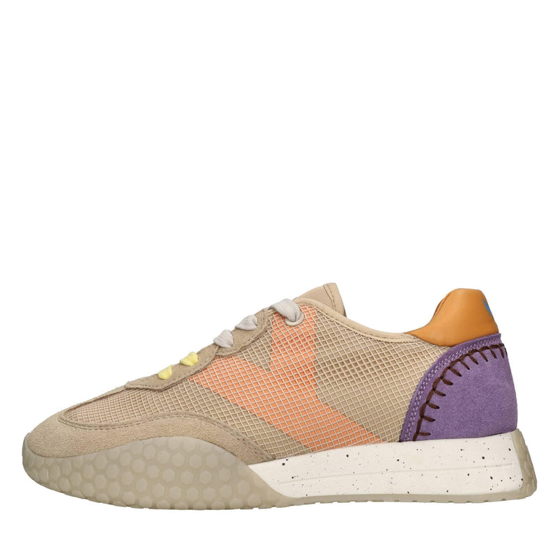 Sneakers in camoscio e tessuto 