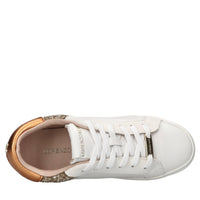 Sneakers in pelle e glitter 