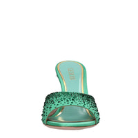 Mules Gigi 100 in raso e strass 