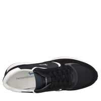 Sneakers in camoscio,pelle e tessuto 