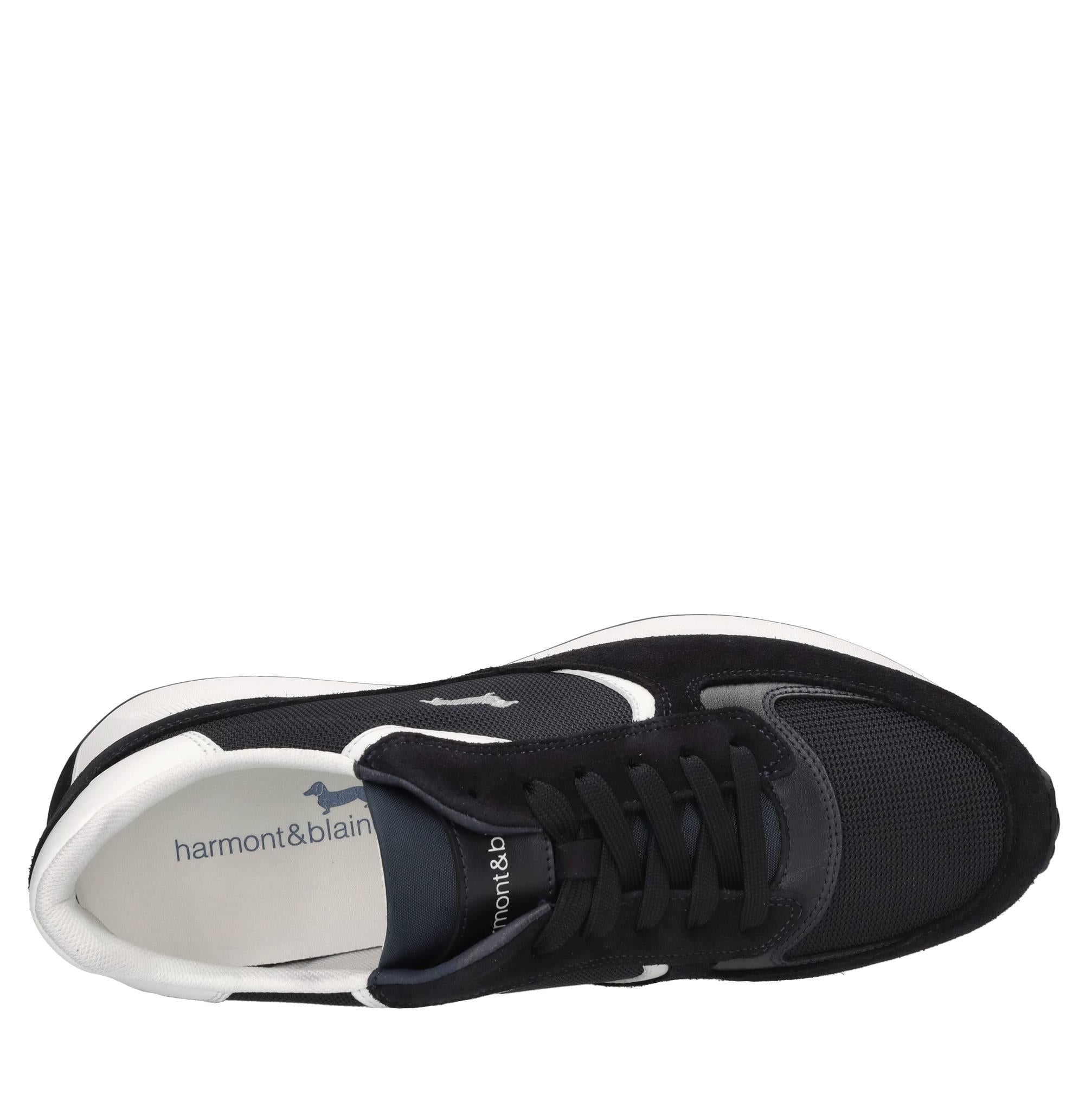 Sneakers in camoscio,pelle e tessuto 
