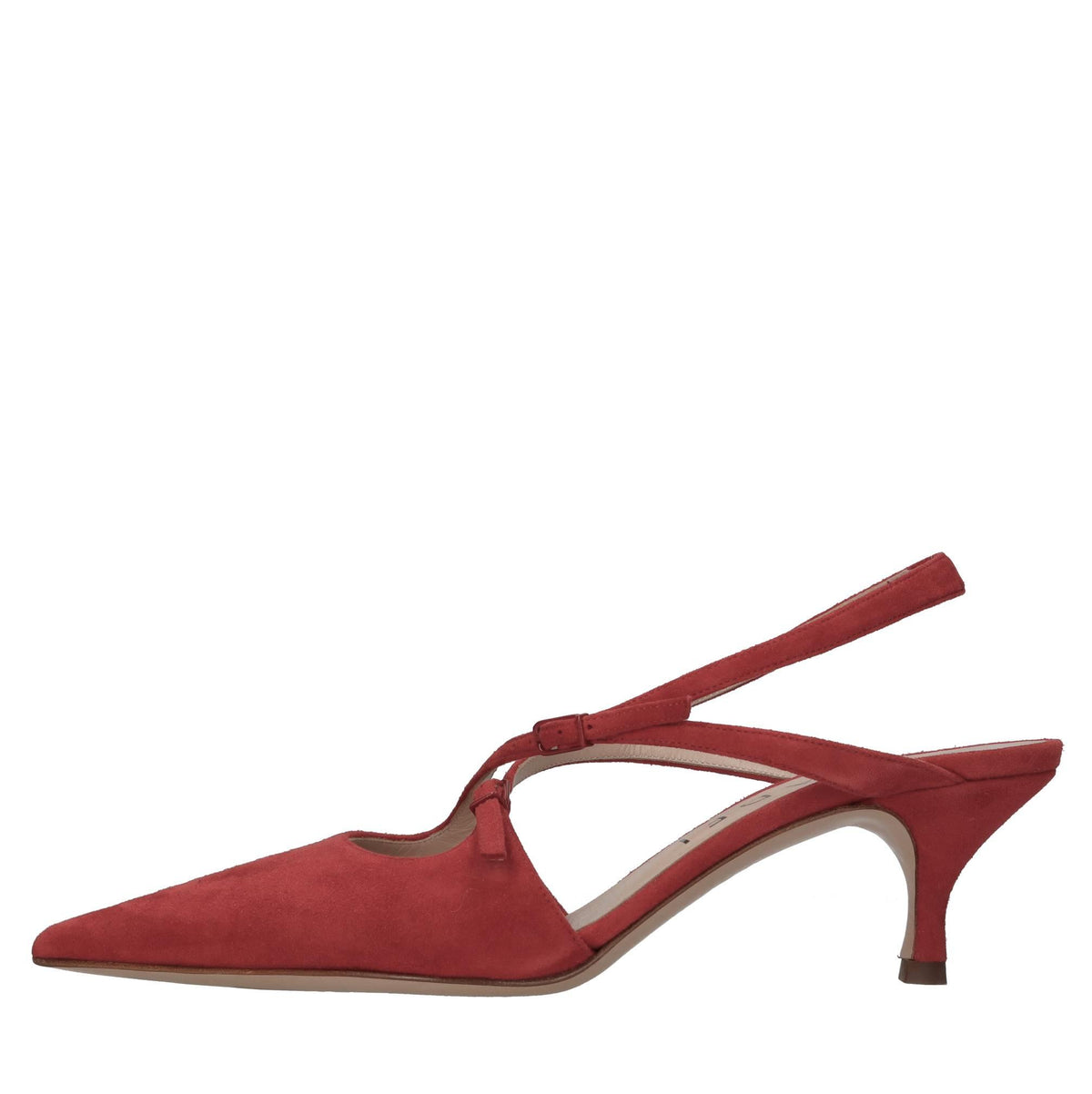 Décolleté slingback in camoscio 