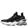 PLEIN SPORT Faux leather and fabric sneakers