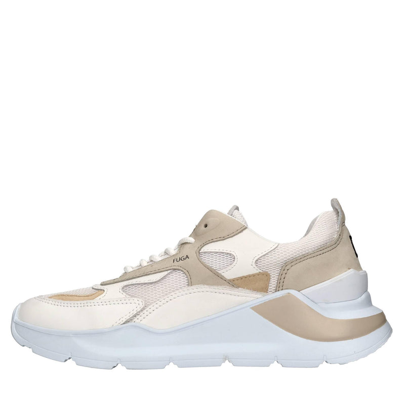 Sneakers in pelle e tessuto 