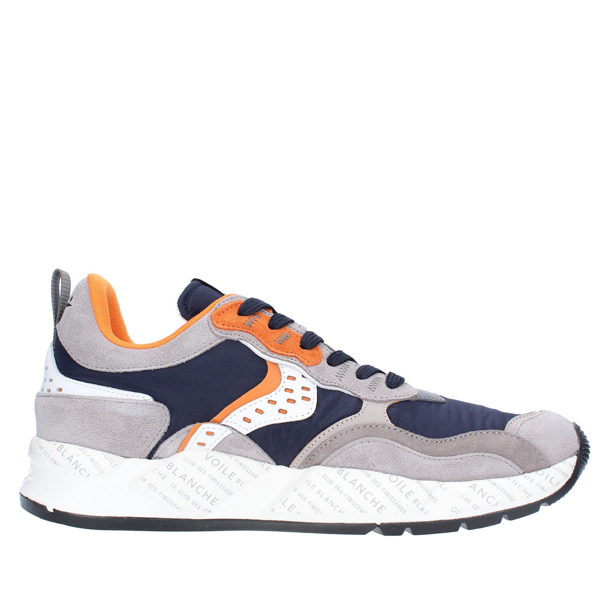 Sneakers in camoscio pelle e tessuto 