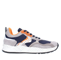 Sneakers in camoscio pelle e tessuto 