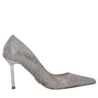 Décolleté in ecopelle e strass 