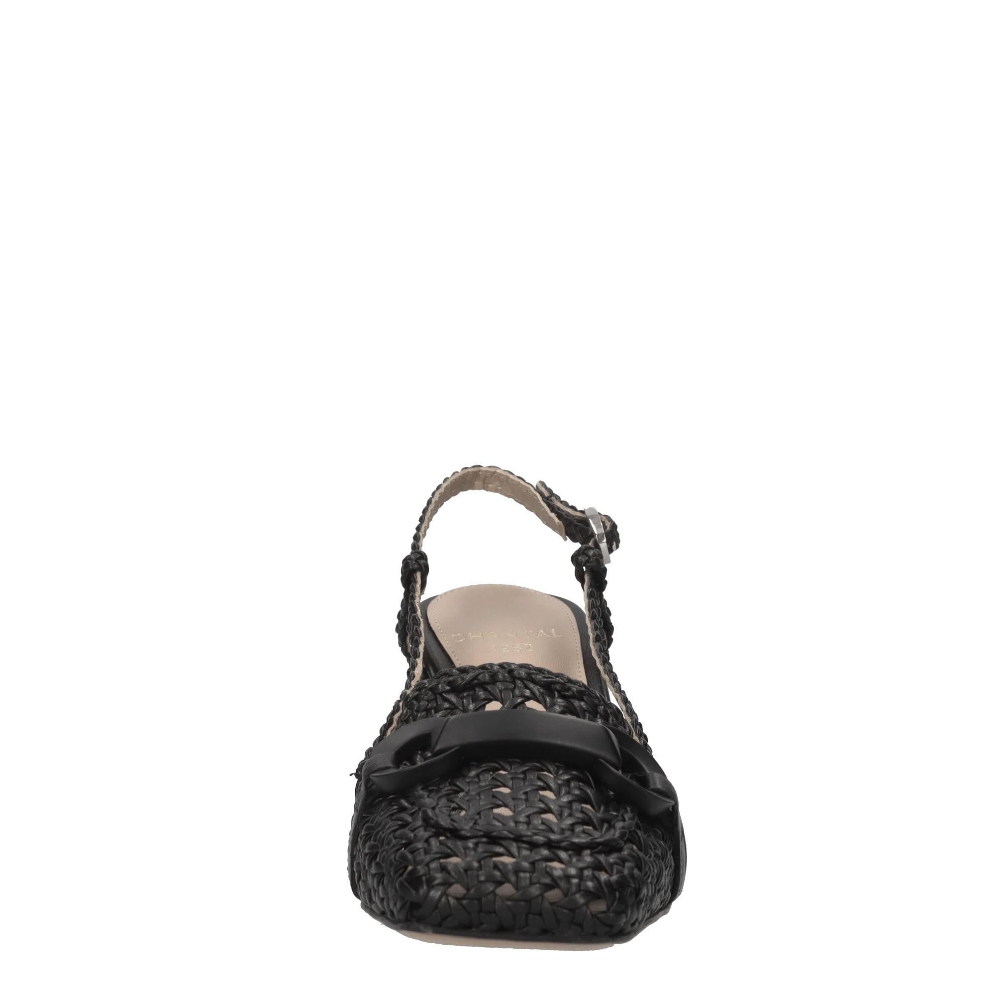 Décolleté slingback in pelle 